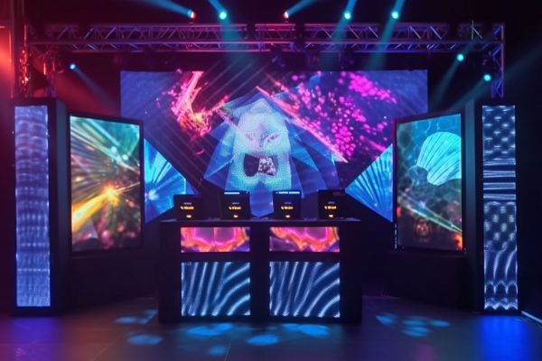 Setting-Up-a-VJs-Booth-with-an-LED-Screen